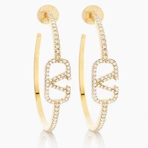 Chic Gold Hoop Earrings Micro Paved Hoop Earrings